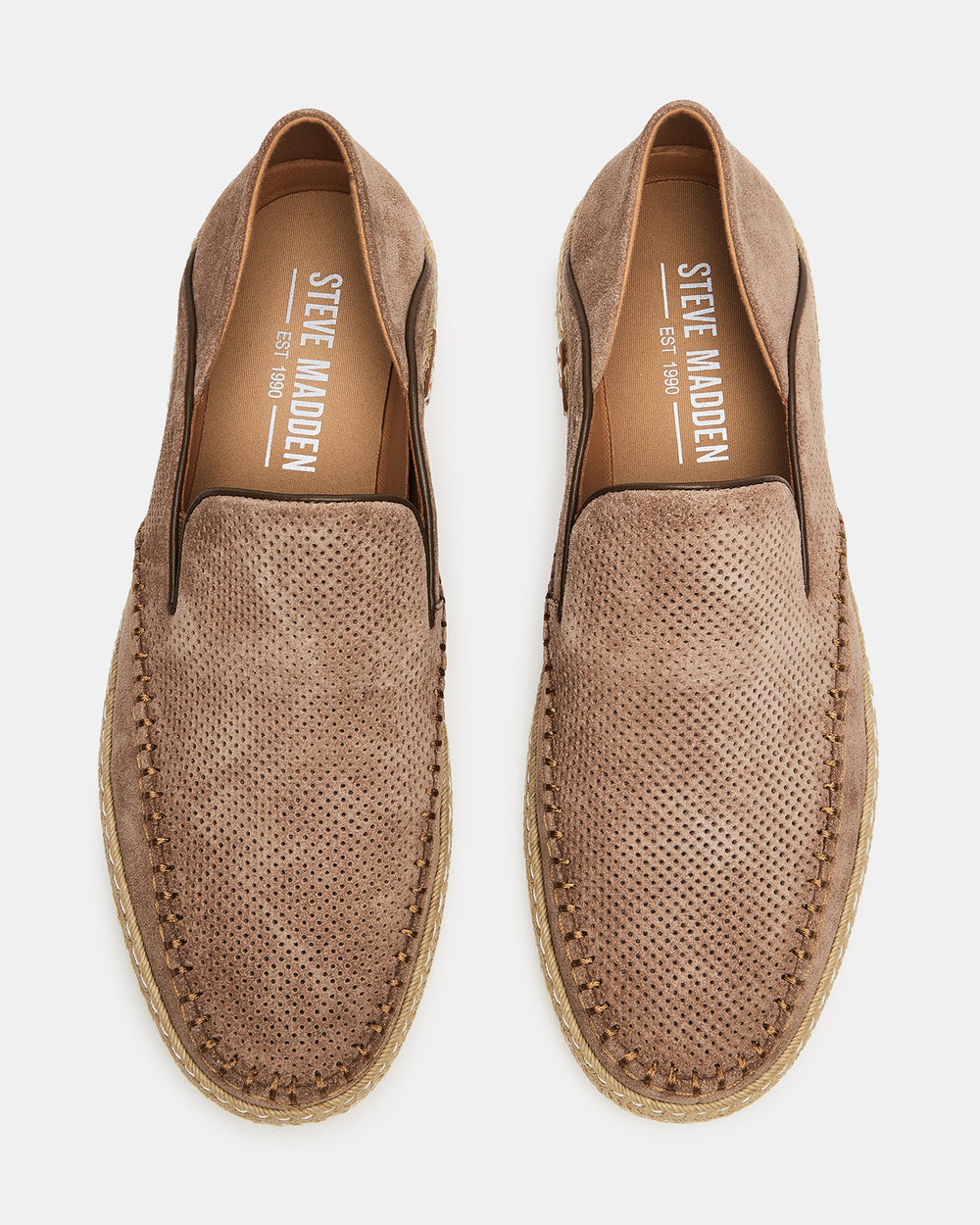 CAYDENN Tobacco Suede Slip-On Espadrille Men's Casual Loafer | Steve Madden discount