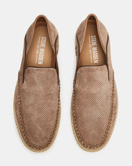 CAYDENN Tobacco Suede Slip-On Espadrille Men's Casual Loafer | Steve Madden discount