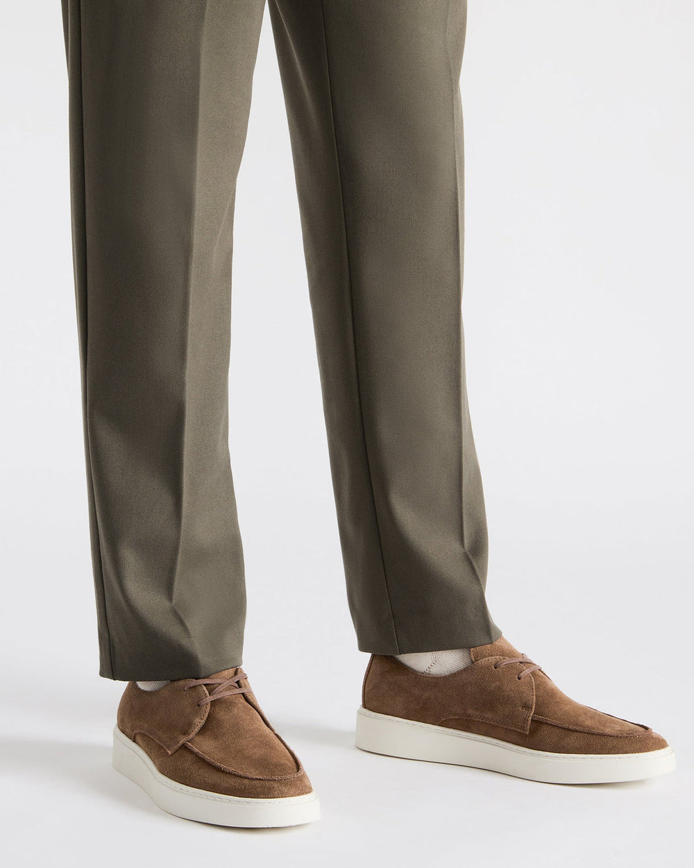 FRANKK Cognac Suede Lace-Up Men's Casual Shoe | Steve Madden online