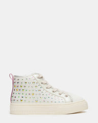 Kids' LAURISA White Multi High-Top Lace-Up Girls' Sneaker | Steve Madden online