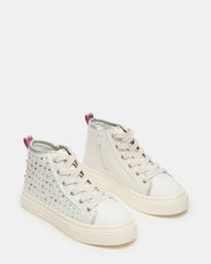Kids' LAURISA White Multi High-Top Lace-Up Girls' Sneaker | Steve Madden online