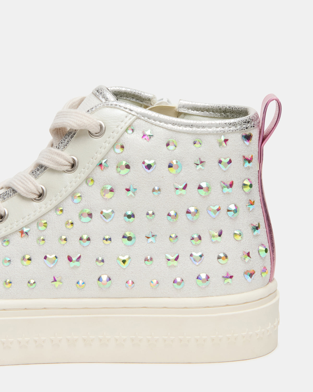 Kids' LAURISA White Multi High-Top Lace-Up Girls' Sneaker | Steve Madden online