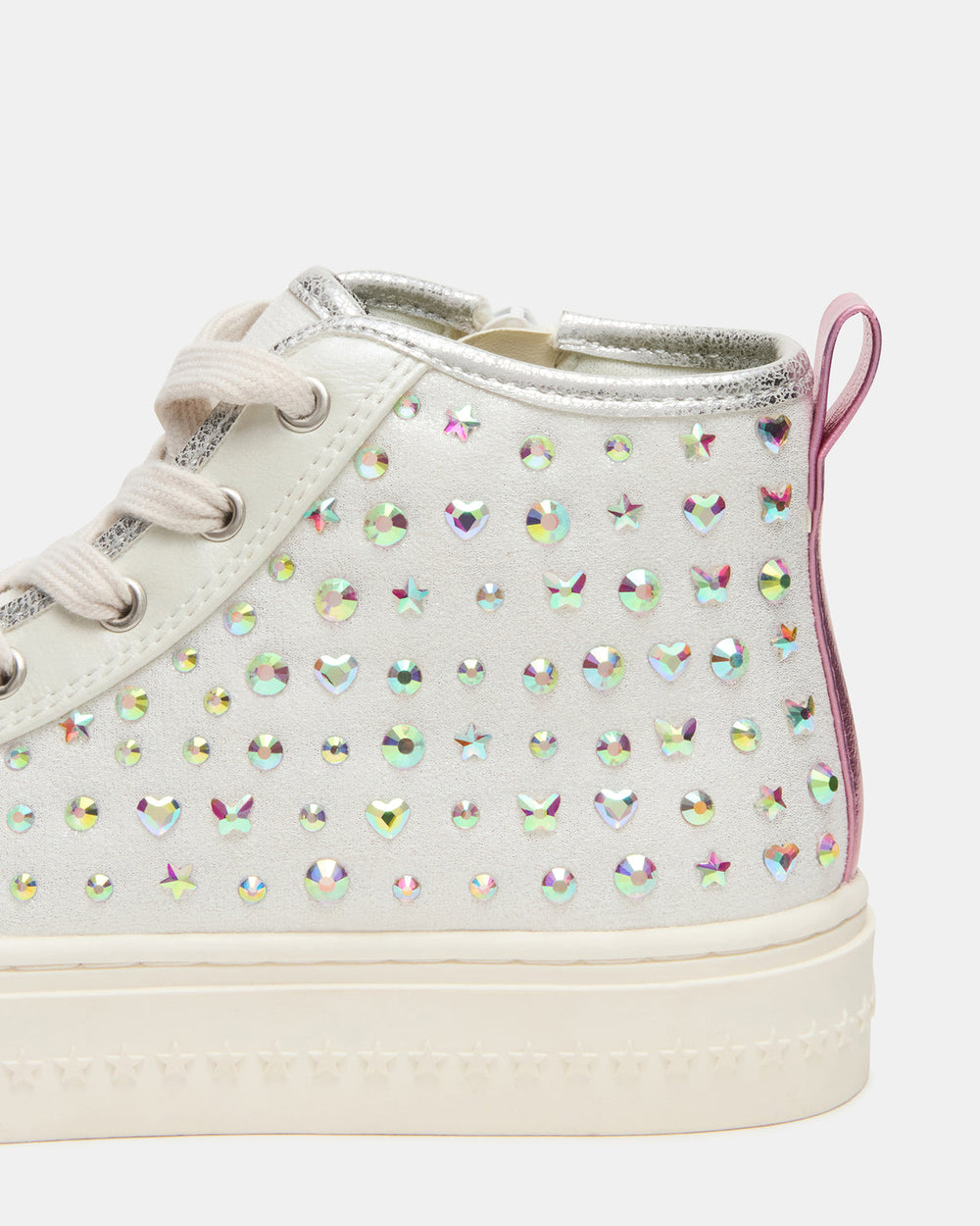 Kids' LAURISA White Multi High-Top Lace-Up Girls' Sneaker | Steve Madden online