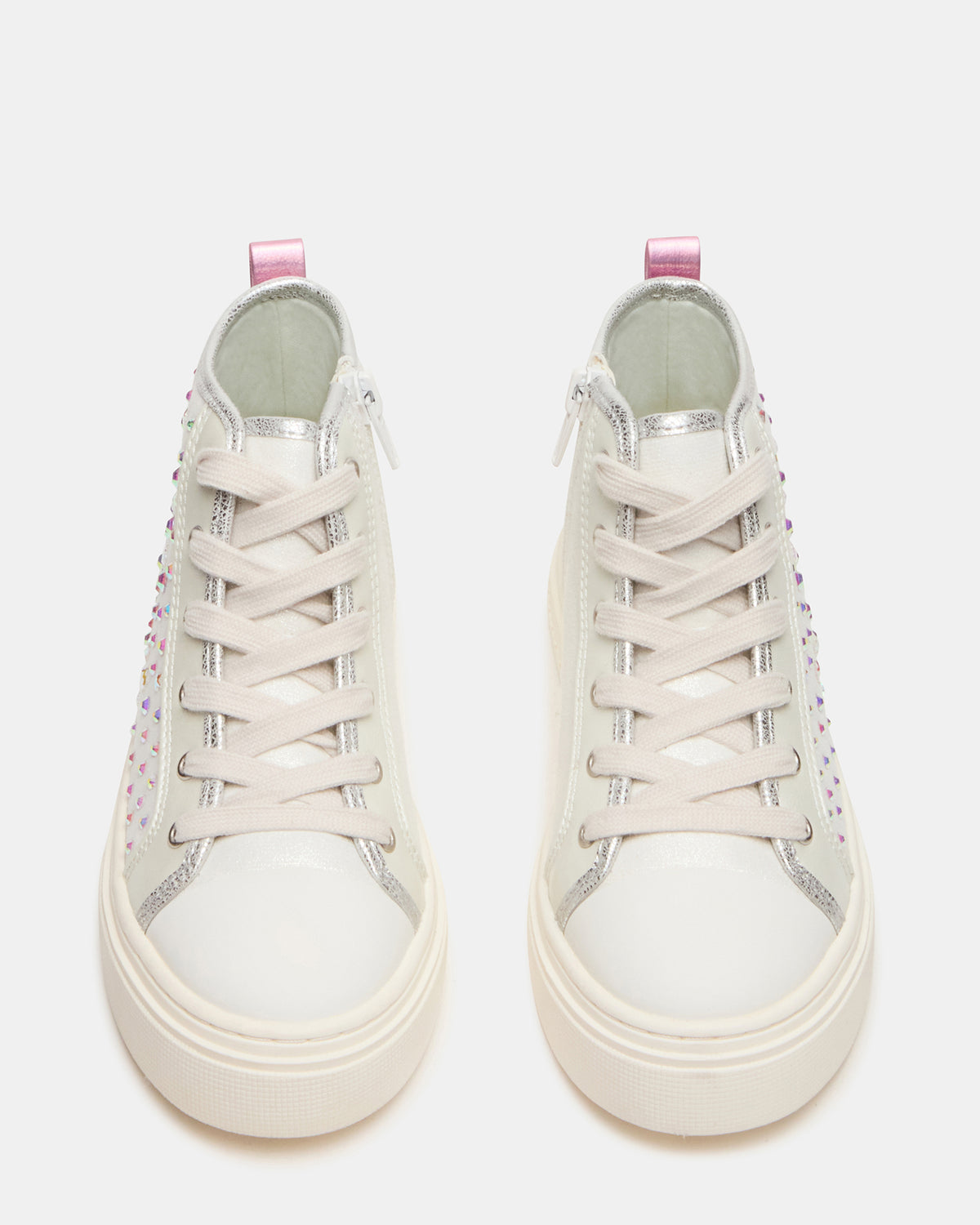 Kids' LAURISA White Multi High-Top Lace-Up Girls' Sneaker | Steve Madden online