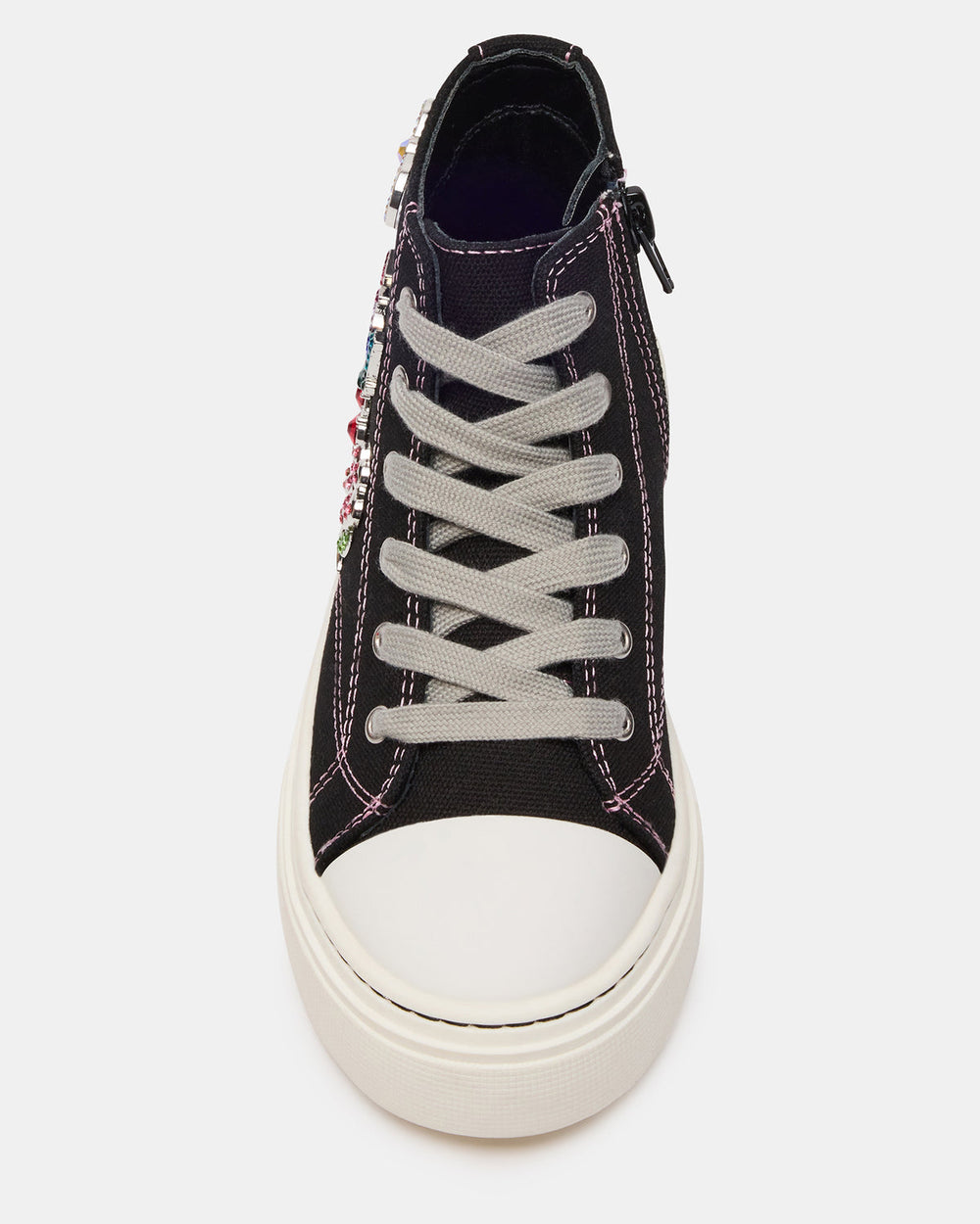 Kids' JOYCEE Black High-Top Lace-Up Girls' Sneaker | Steve Madden Sale