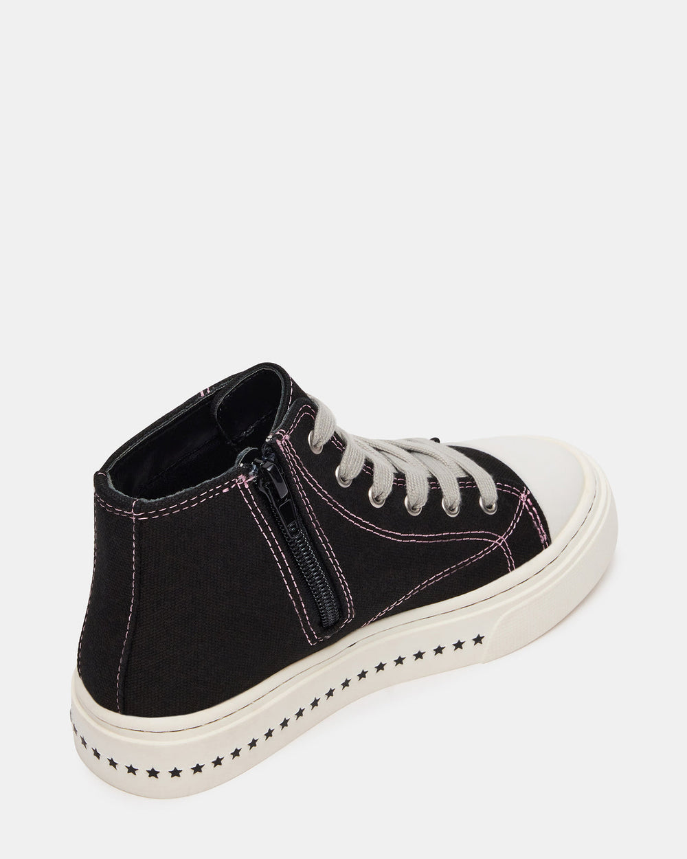 Kids' JOYCEE Black High-Top Lace-Up Girls' Sneaker | Steve Madden Sale