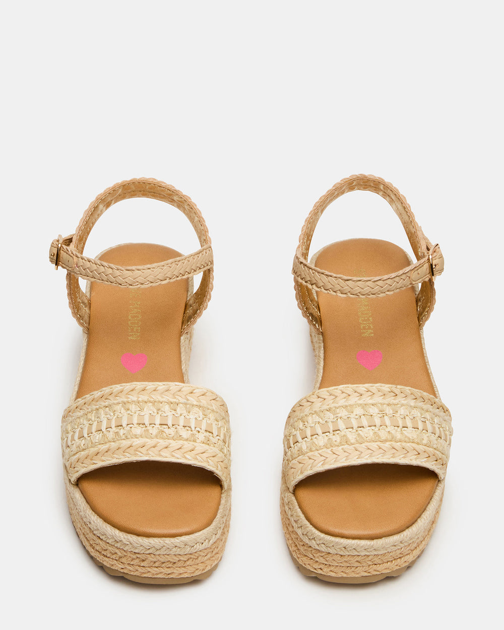 Kids' KIKO Natural Platform Raffia Wedge Girls' Sandal | Steve Madden Sale