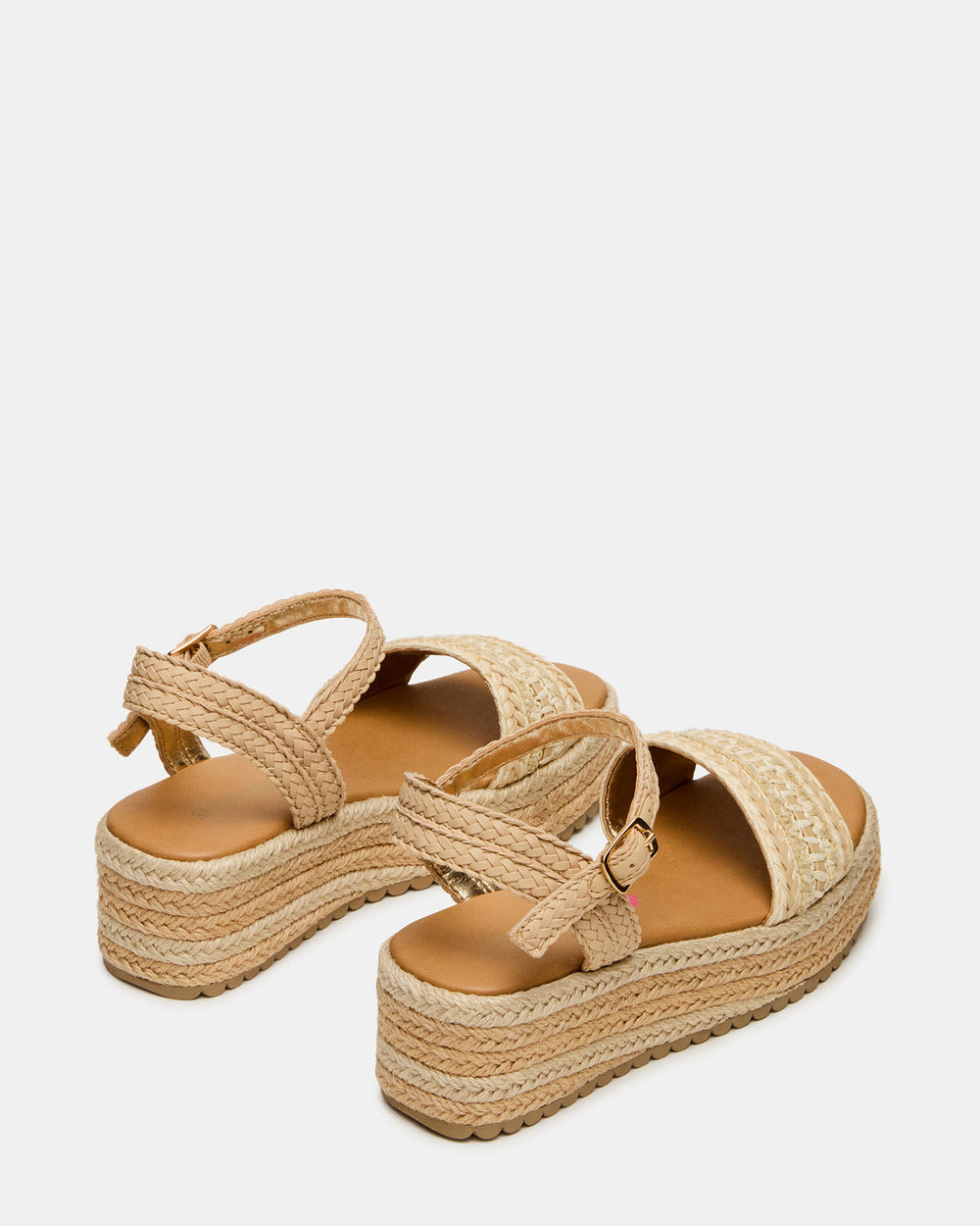 Kids' KIKO Natural Platform Raffia Wedge Girls' Sandal | Steve Madden Sale