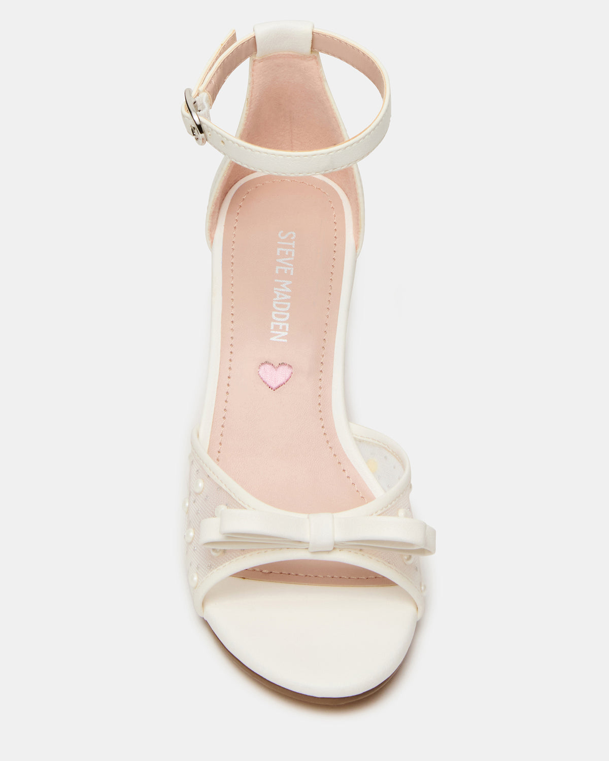 Kids' ADIA White Mesh Block Heel Girls' Heel | Steve Madden for Sale