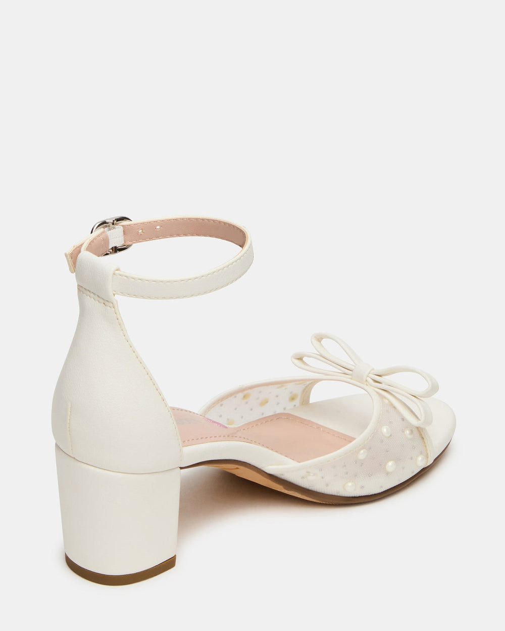 Kids' ADIA White Mesh Block Heel Girls' Heel | Steve Madden for Sale