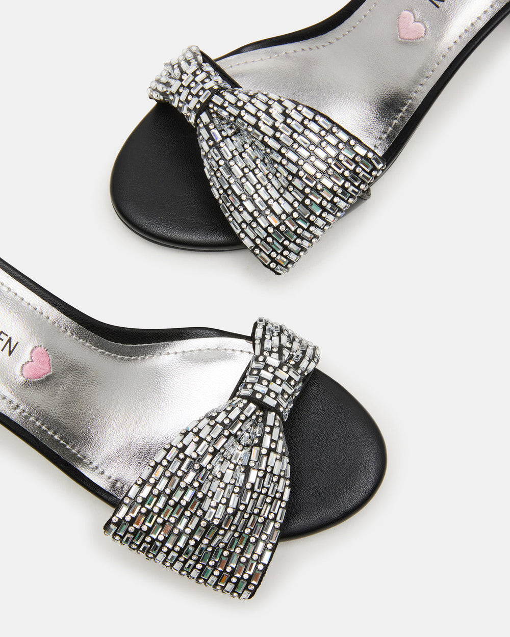 Kids' ABIGAL Black Rhinestone Embellised Block Heel Girls' Heel | Steve Madden on Sale