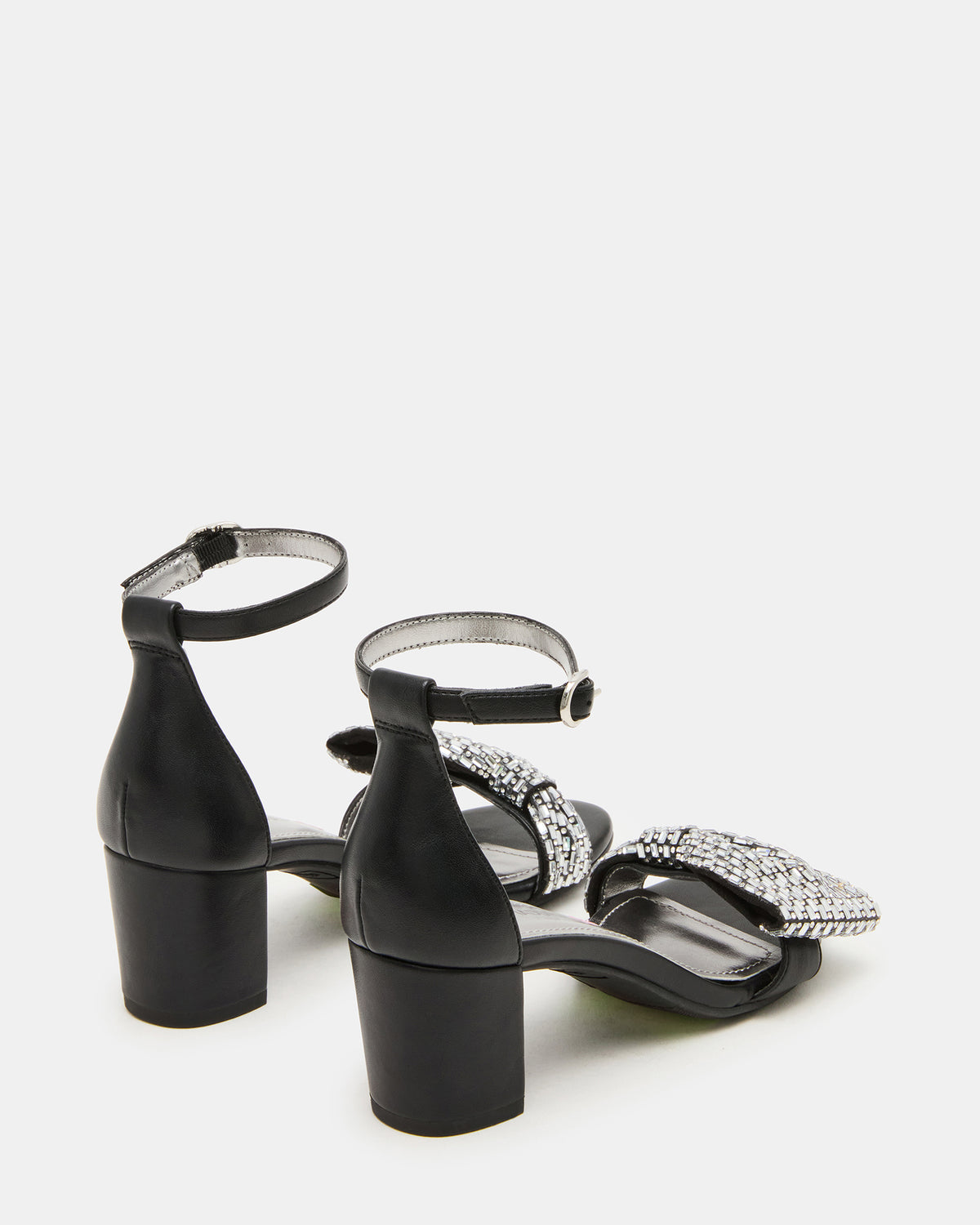Kids' ABIGAL Black Rhinestone Embellised Block Heel Girls' Heel | Steve Madden on Sale