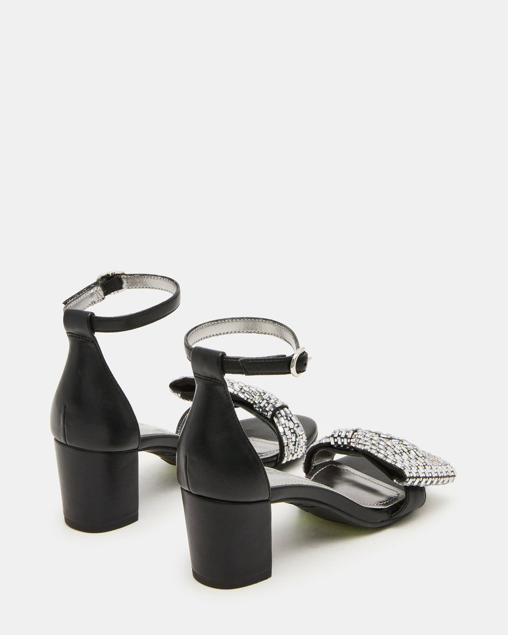 Kids' ABIGAL Black Rhinestone Embellised Block Heel Girls' Heel | Steve Madden on Sale