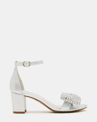 Kids' ABIGAL Silver Rhinestone Embellised Block Heel Girls' Heel | Steve Madden near me