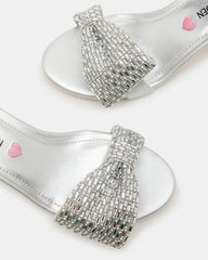 Kids' ABIGAL Silver Rhinestone Embellised Block Heel Girls' Heel | Steve Madden near me