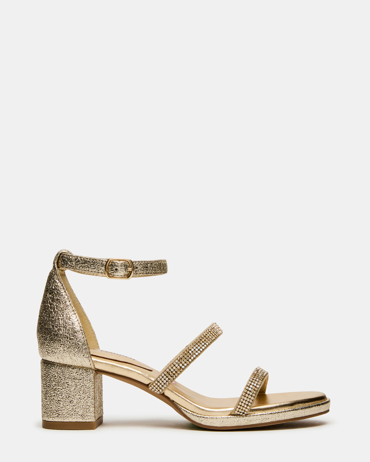 Kids' SIZZLE Gold Girls' Strappy Block Heel | Steve Madden discount