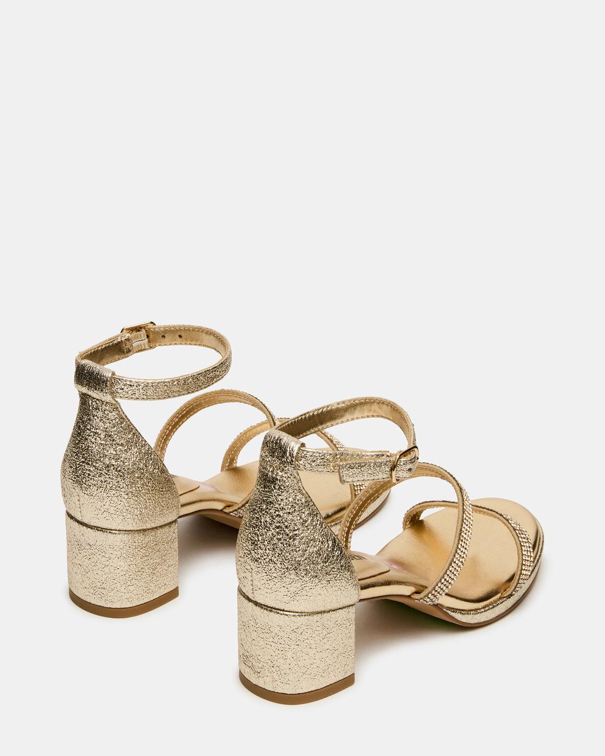 Kids' SIZZLE Gold Girls' Strappy Block Heel | Steve Madden discount