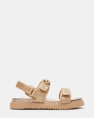 Kids' MONA Gold Multi Girls' Flatform Sandal | Steve Madden US