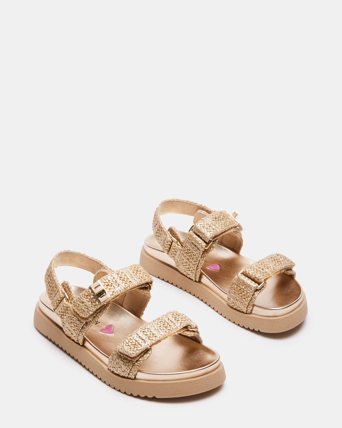 Kids' MONA Gold Multi Girls' Flatform Sandal | Steve Madden US