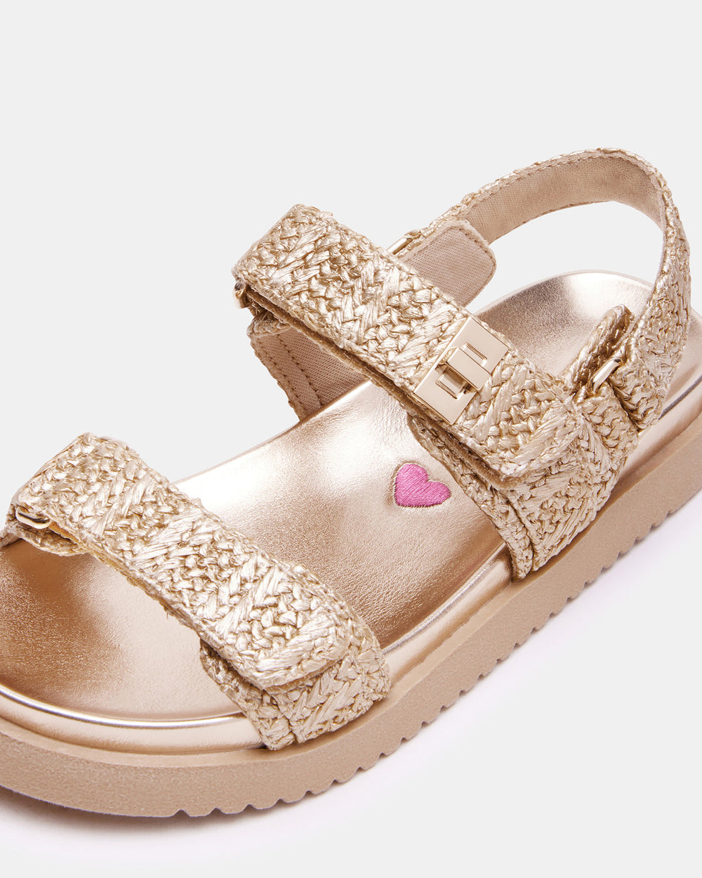 Kids' MONA Gold Multi Girls' Flatform Sandal | Steve Madden US