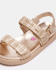 Kids' MONA Gold Multi Girls' Flatform Sandal | Steve Madden US