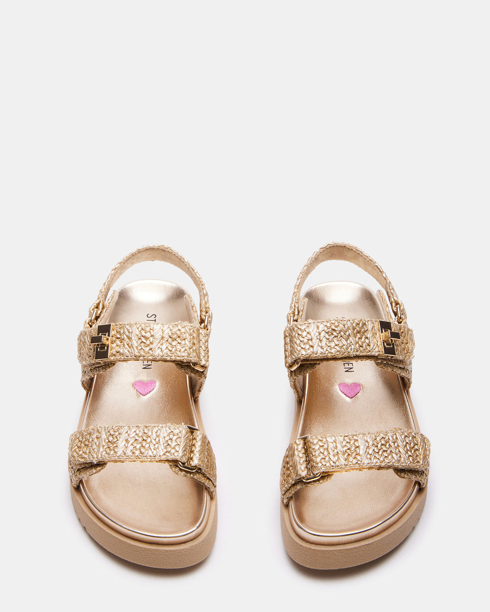 Kids' MONA Gold Multi Girls' Flatform Sandal | Steve Madden US