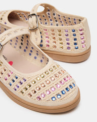 Kids' ROREE Natural Rhinestones Girls' Mary Jane Flats | Steve Madden for Sale