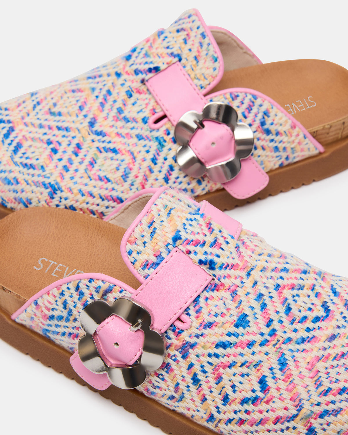 Kids' MAZIE Pink Multi Slip-On Mule Footbed Clog Girls' Flat | Steve Madden discount