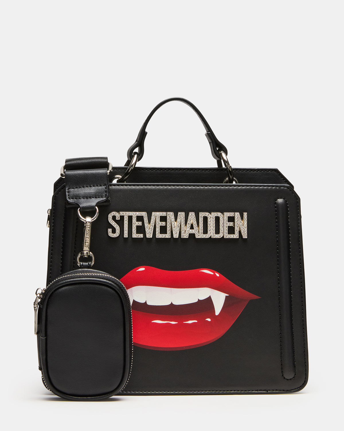 EVELYN Fang Bag Black Top Handle Crossbody Bag | Steve Madden Sale