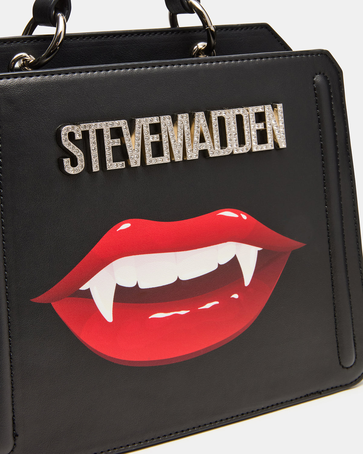 EVELYN Fang Bag Black Top Handle Crossbody Bag | Steve Madden Sale