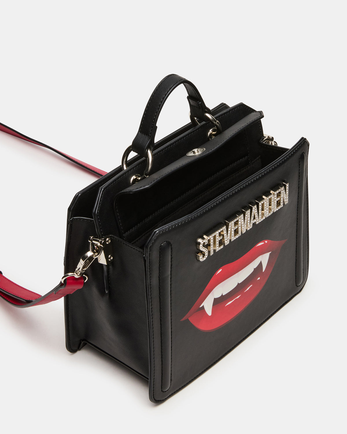 EVELYN Fang Bag Black Top Handle Crossbody Bag | Steve Madden Sale