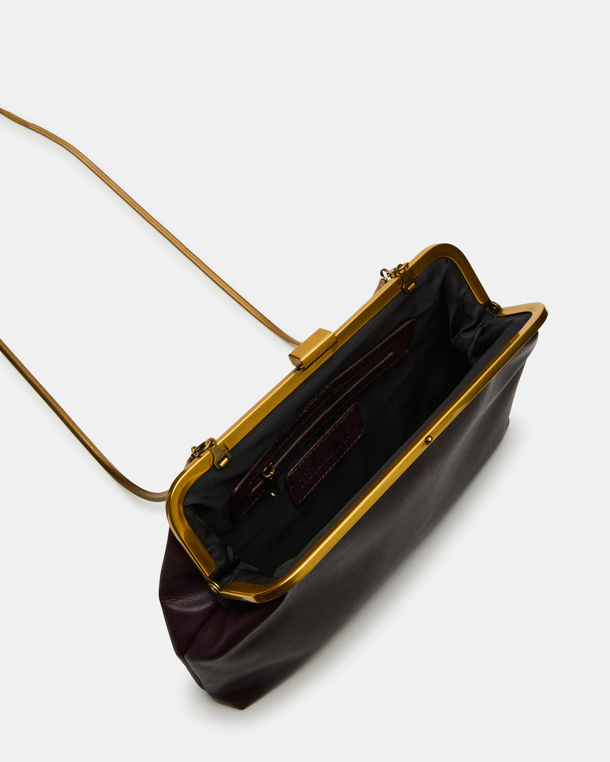 KISSES Bag Wine Chain Strap Crossbody Clutch Handbag | Steve Madden on Sale