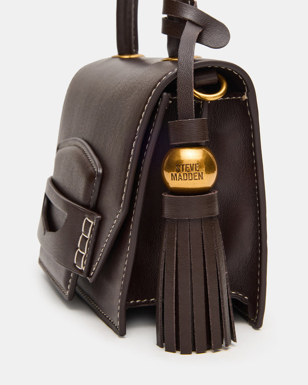 PREPPY Bag Brown Structured Top-Handle Penny Loafer Crossbody Handbag | Steve Madden near me
