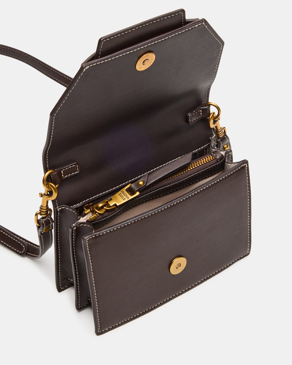 PREPPY Bag Brown Structured Top-Handle Penny Loafer Crossbody Handbag | Steve Madden near me