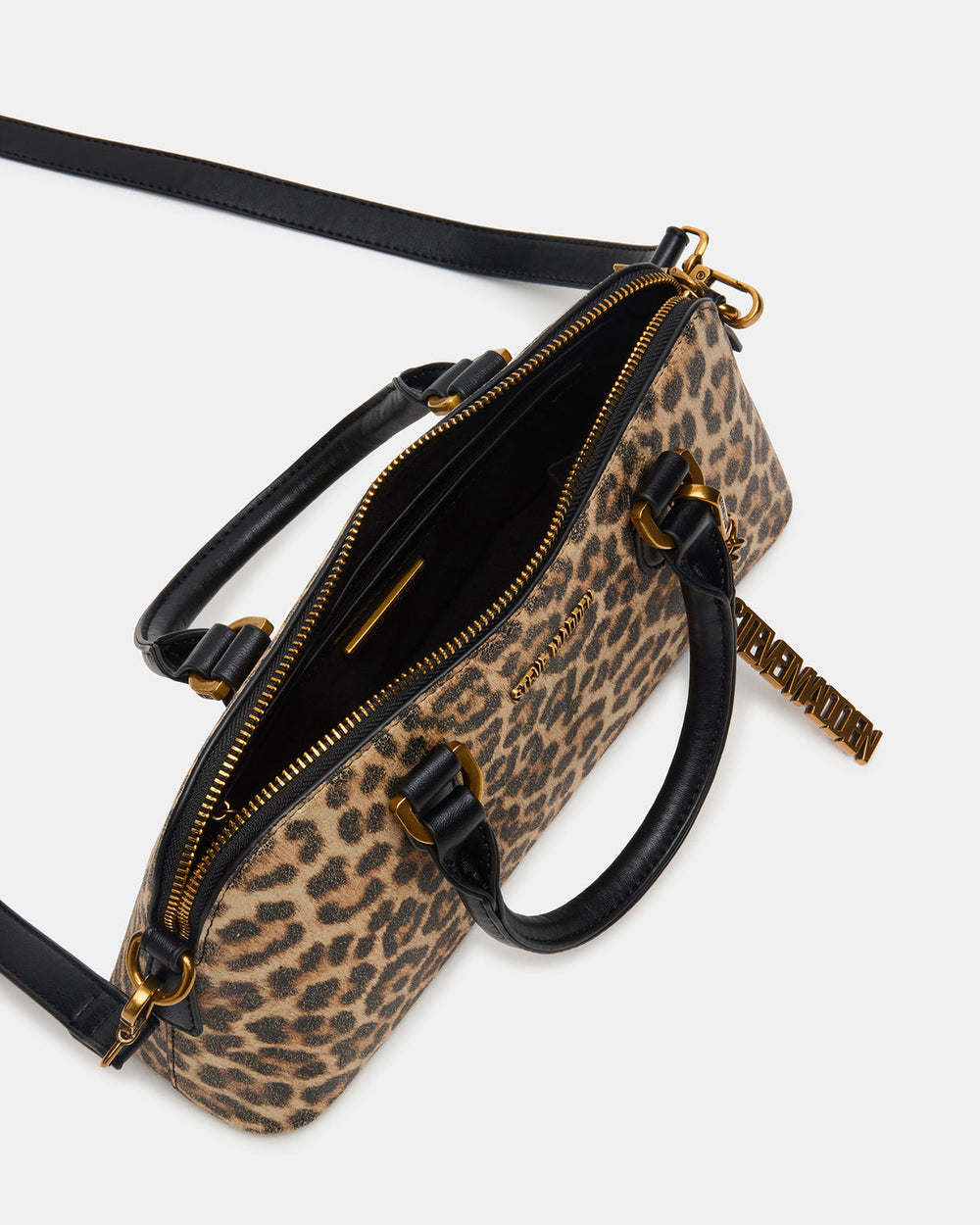 SMYTH Bag Leopard Crossbody Bag Charm Top Handle Handbag | Steve Madden online
