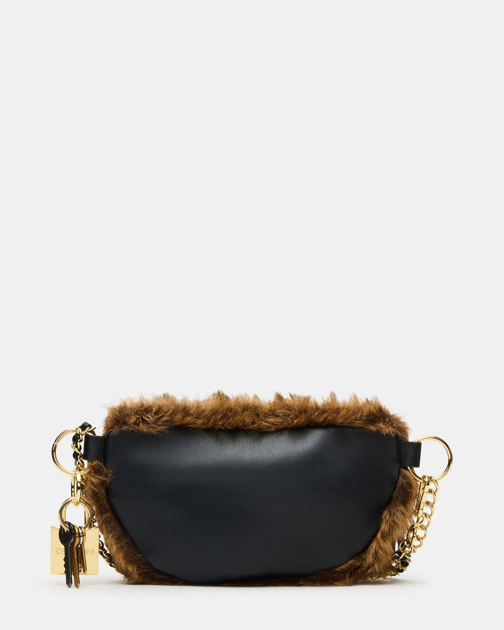 WYLDER Bag Brown Faux Fur Crossbody Women's Belt Handbag | Steve Madden on Sale