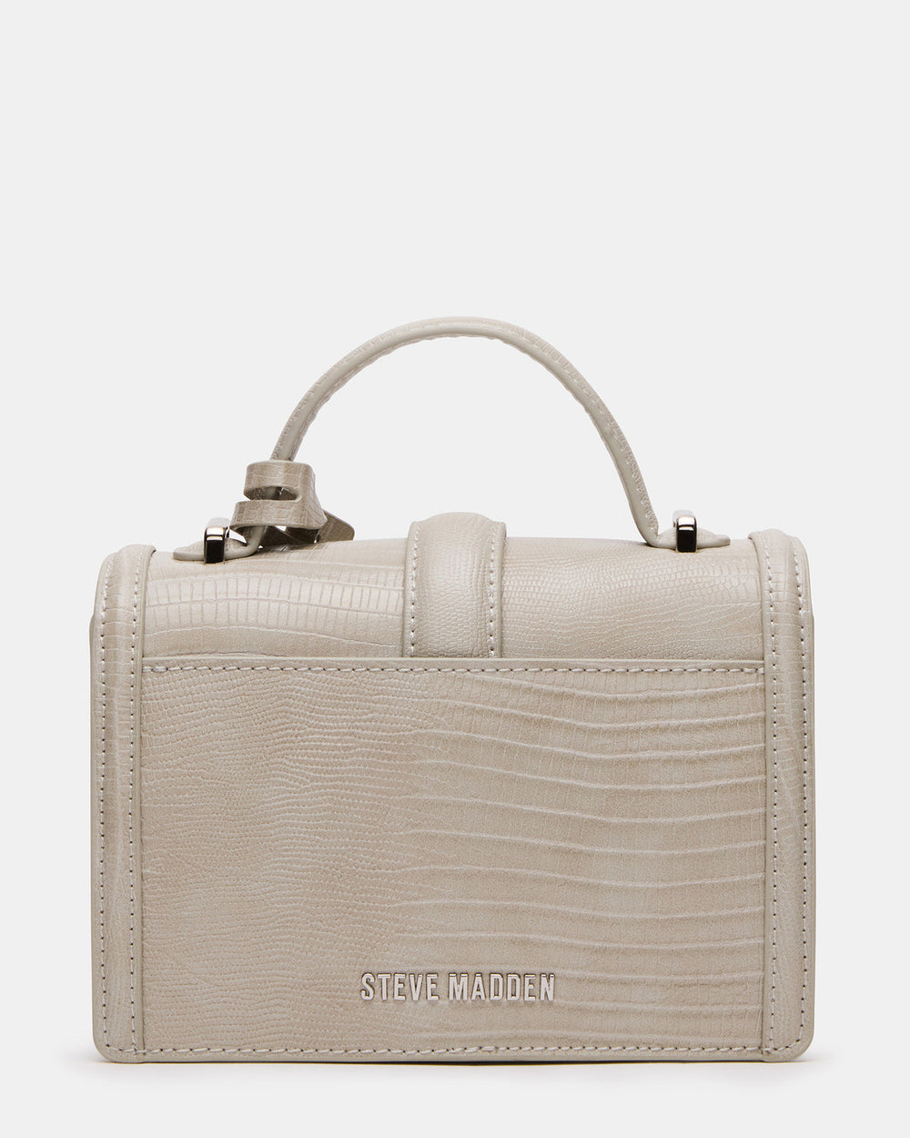CLARK Bag Light Grey Structured Top-Handle Mini Handbag | Steve Madden US