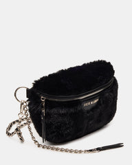 WYLDER Bag Black Faux Fur Crossbody Women's Belt Handbag | Steve Madden outlet