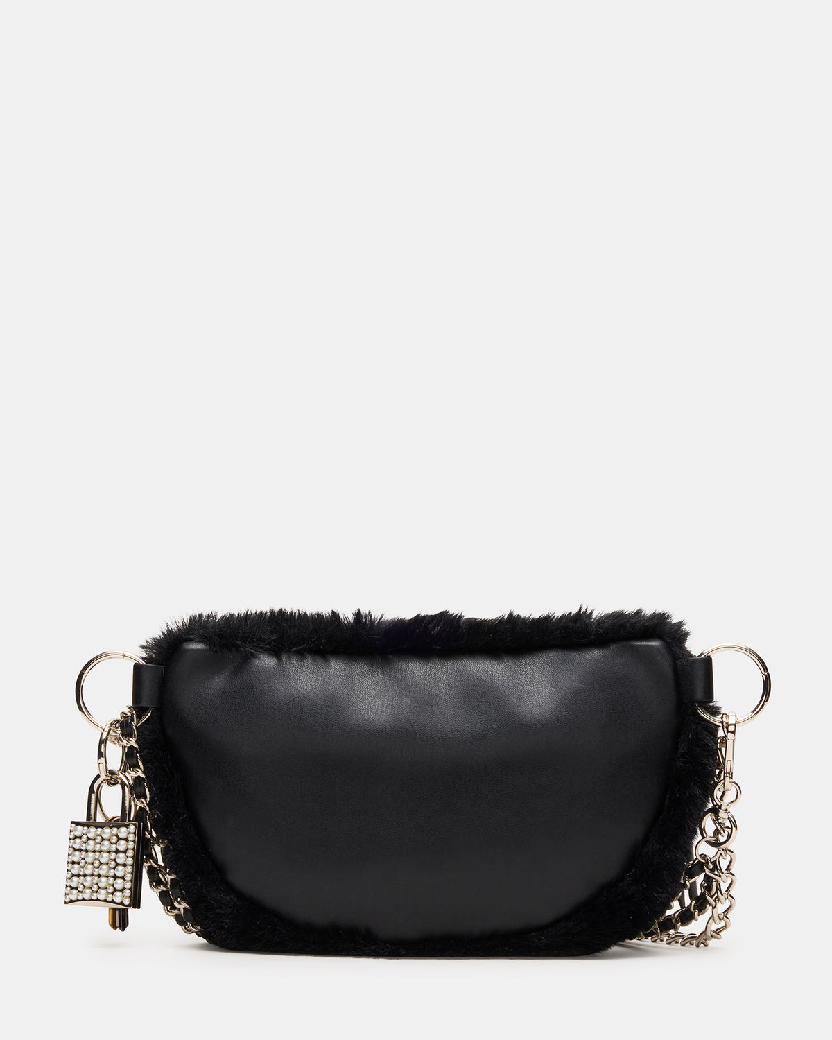 WYLDER Bag Black Faux Fur Crossbody Women's Belt Handbag | Steve Madden outlet