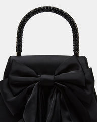 COSETTE Bag Black Satin Beaded Top-Handle Mini Handbag | Steve Madden on Sale