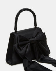 COSETTE Bag Black Satin Beaded Top-Handle Mini Handbag | Steve Madden on Sale