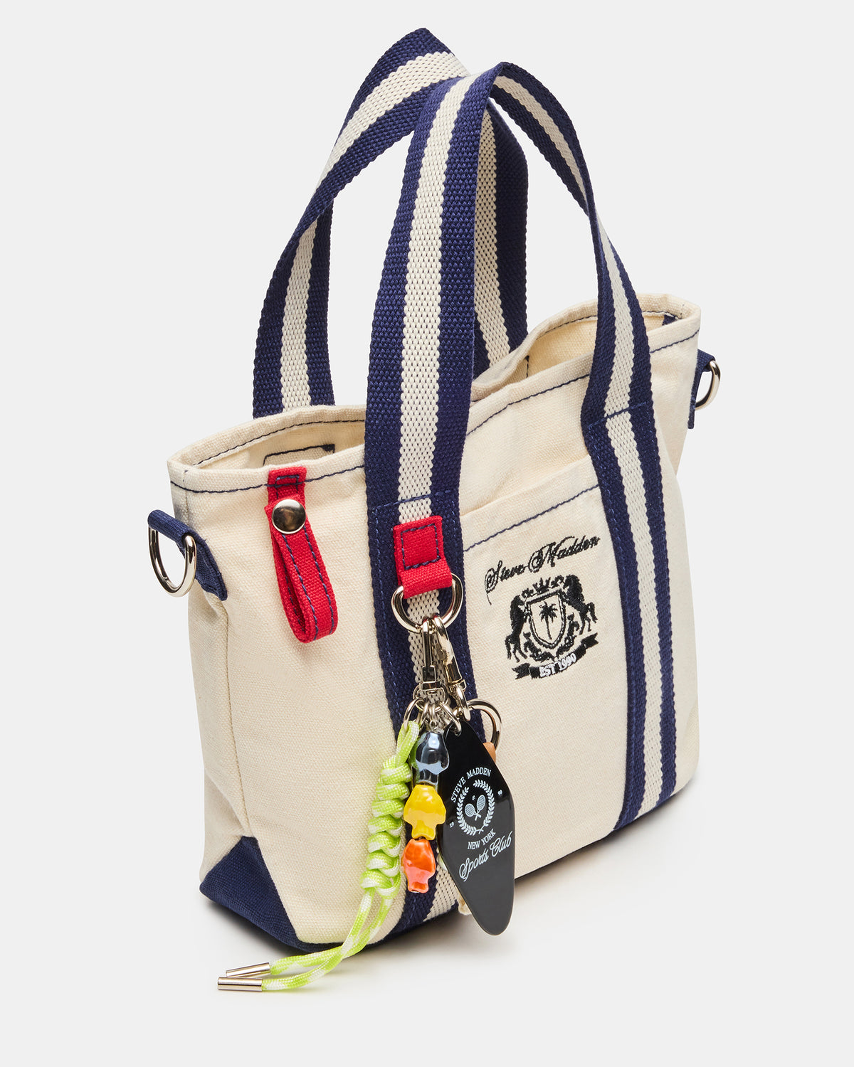 COLLEGE Bag Natural Top-Handle Canvas Crossbody Tote Handbag | Steve Madden near me