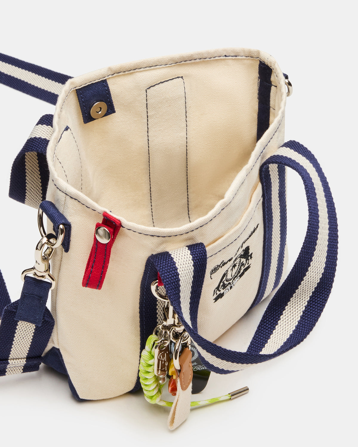 COLLEGE Bag Natural Top-Handle Canvas Crossbody Tote Handbag | Steve Madden near me