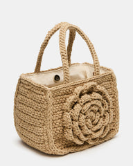 LUVLY Bag Natural Mini Top-Handle Flower Decal Crochet Crossbody Handbag | Steve Madden outlet