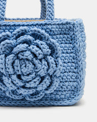 LUVLY Bag Light Blue Mini Top-Handle Flower Decal Crochet Crossbody Handbag | Steve Madden Sale