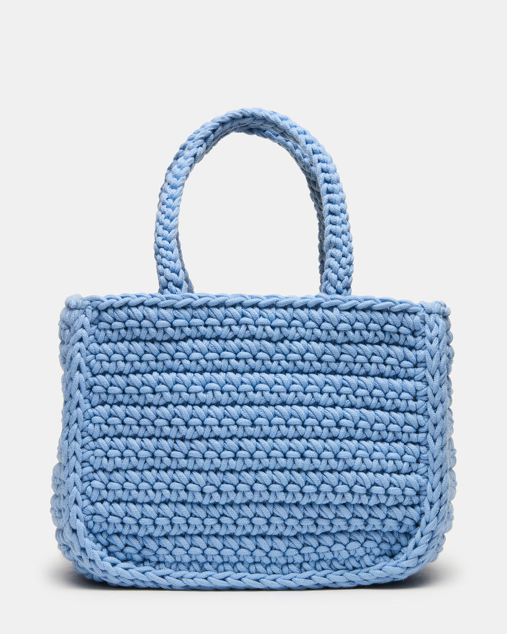LUVLY Bag Light Blue Mini Top-Handle Flower Decal Crochet Crossbody Handbag | Steve Madden Sale