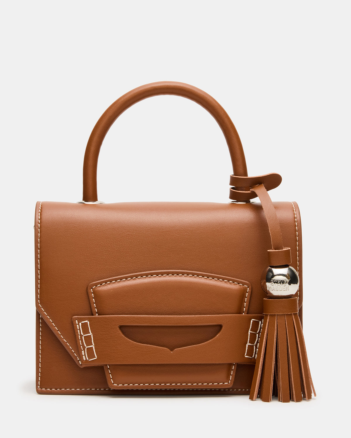 PREPPY Bag Toffee Structured Top-Handle Penny Loafer Crossbody Handbag | Steve Madden for Sale