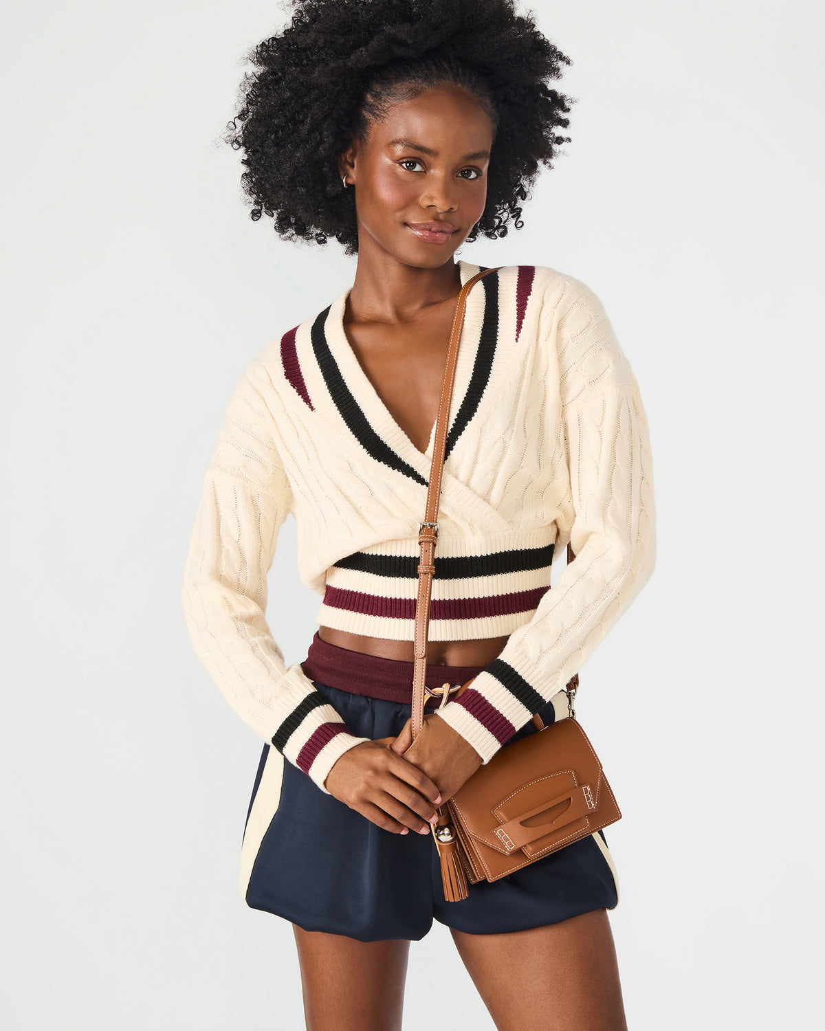 PREPPY Bag Toffee Structured Top-Handle Penny Loafer Crossbody Handbag | Steve Madden for Sale