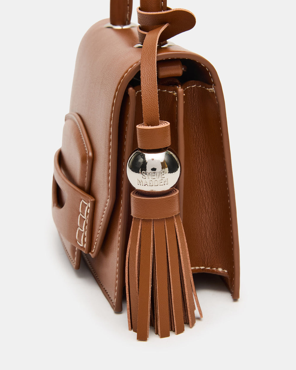 PREPPY Bag Toffee Structured Top-Handle Penny Loafer Crossbody Handbag | Steve Madden for Sale