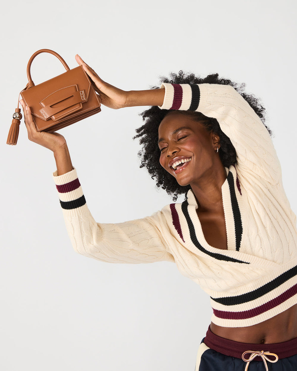 PREPPY Bag Toffee Structured Top-Handle Penny Loafer Crossbody Handbag | Steve Madden for Sale